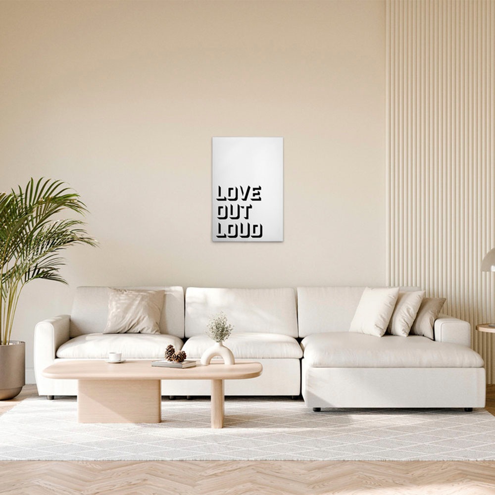 A.S. Création Leinwandbild »Love Out Loud - Wandbild Schwarz Weiß Keilrahme günstig online kaufen