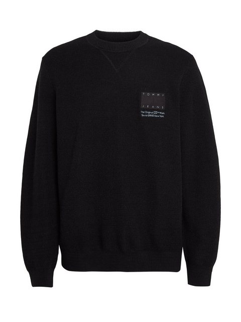 Tommy Jeans Strickpullover TJM REG STRCT TONAL FLAG SWEATER mit Markenlabel günstig online kaufen