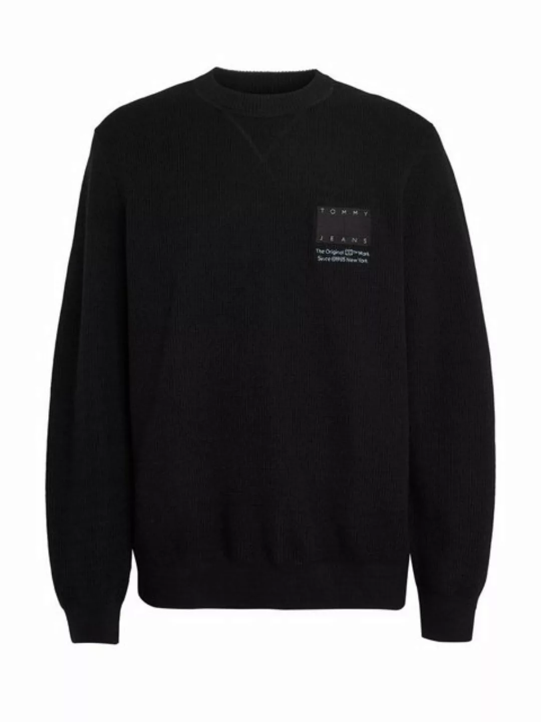 Tommy Jeans Strickpullover "TJM REG STRCT TONAL FLAG SWEATER", mit Markenla günstig online kaufen