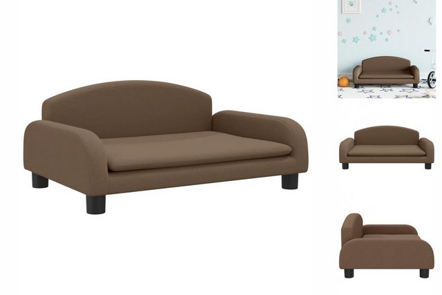 vidaXL Kindersofa Kindersofa Braun 70x45x30 cm Stoff Kindercouch Kindermöbe günstig online kaufen