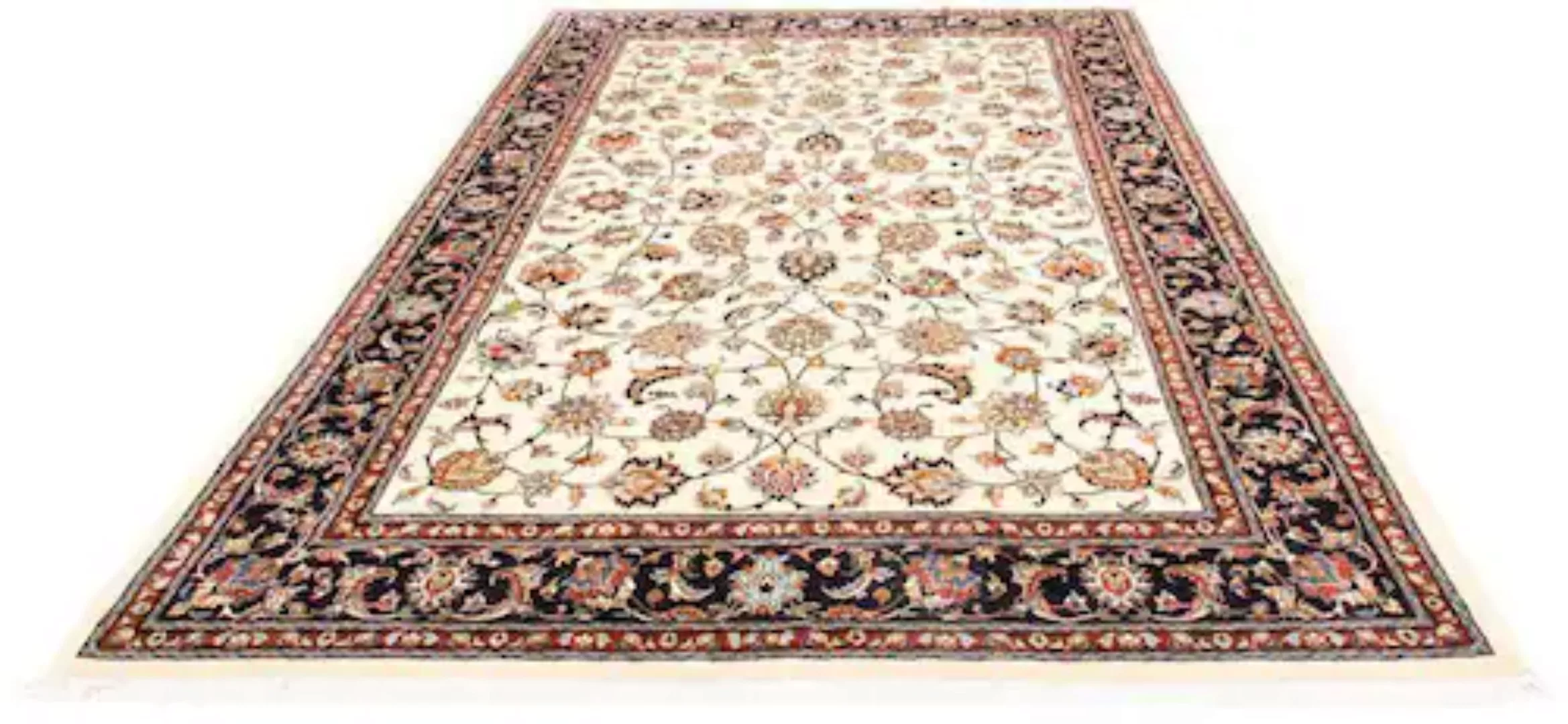 morgenland Wollteppich »Kaschmar Blumenmuster Blu scuro 300 x 193 cm«, rech günstig online kaufen