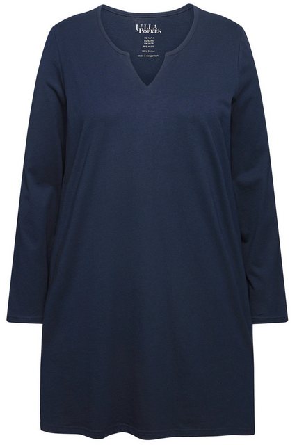 Ulla Popken Longshirt Longshirt A-Linie Tunika-Ausschnitt Langarm günstig online kaufen