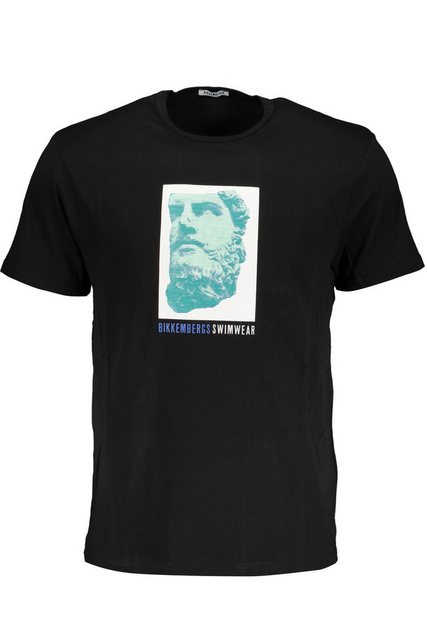 Bikkembergs T-Shirt Herren Kurzarm T-Shirt Schwarz mit Aufnäher und günstig online kaufen