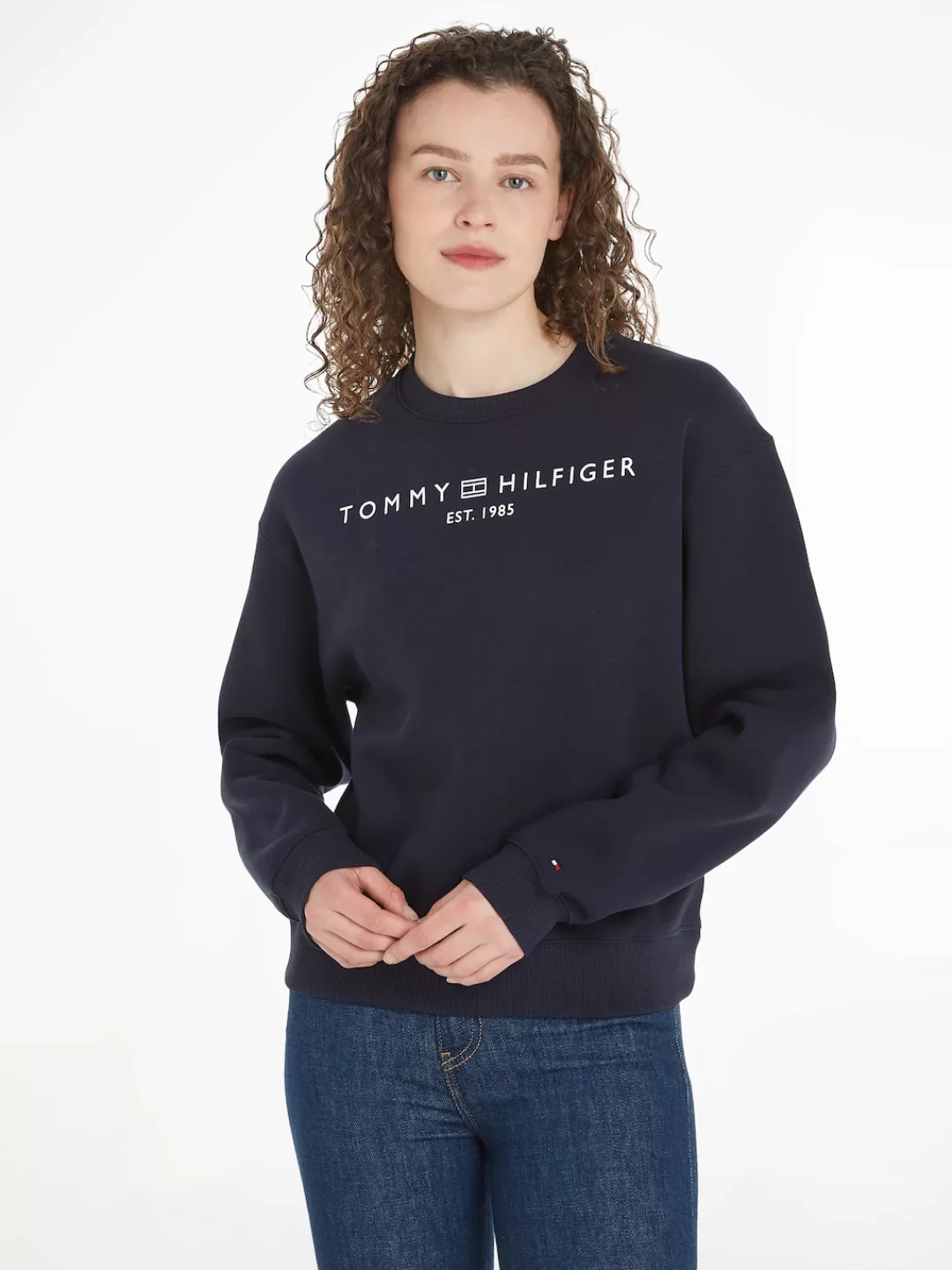 Tommy Hilfiger Sweatshirt "MDRN REG CORP LOGO C-NK SWTSHRT", mit Logoschrif günstig online kaufen