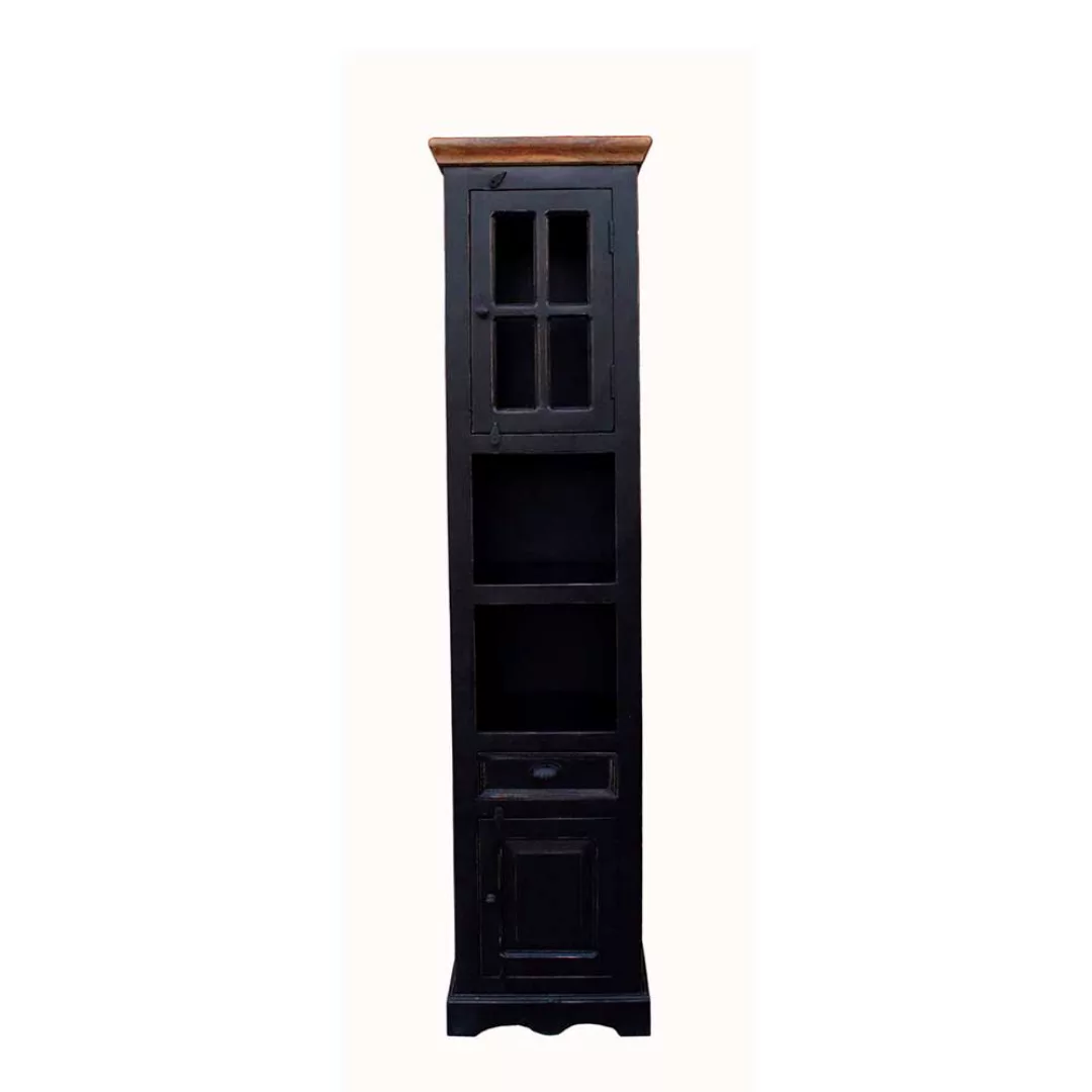 Badschrank in Schwarz Kolonial Design günstig online kaufen