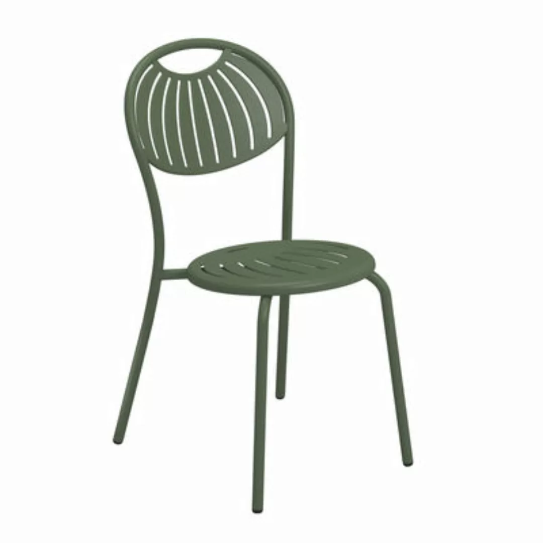 Stapelbarer Stuhl Coupole metall grün Metall - Emu - Grün günstig online kaufen