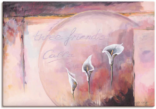 Artland Leinwandbild »Drei Freunde_Calla«, Blumenbilder, (1 St.), auf Keilr günstig online kaufen