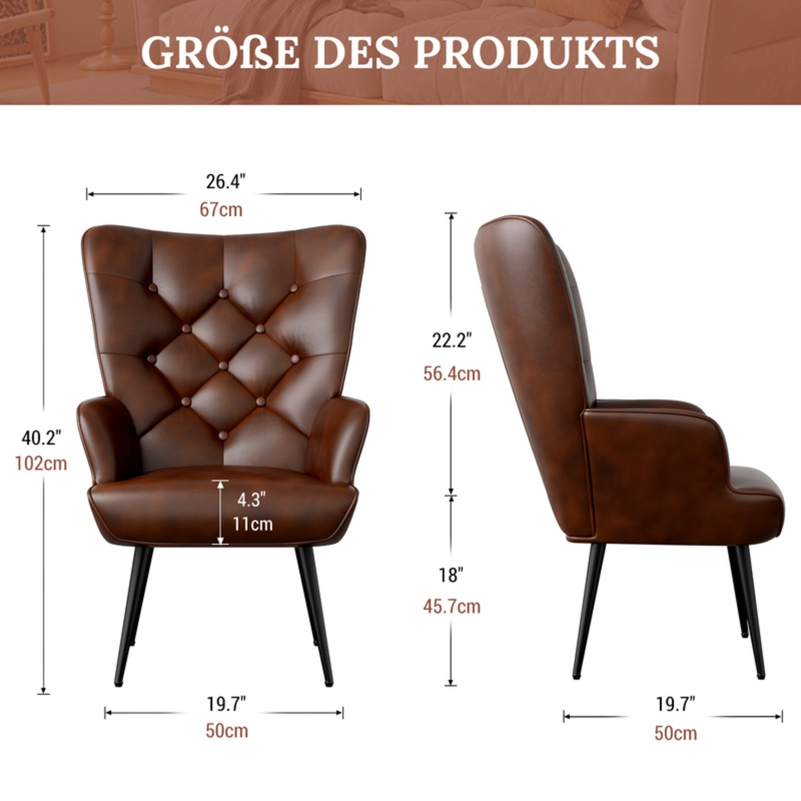 HawthyHome Polsterstuhl Eleganter Polstersessel, Schminktisch Stuhl günstig online kaufen