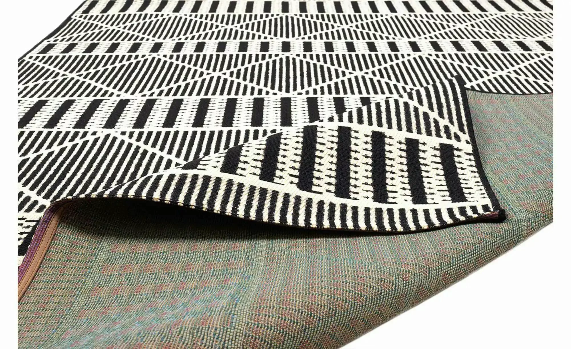 Tom Tailor Outdoorteppich  Funky Geometric ¦ schwarz ¦ Synthetische Fasern günstig online kaufen