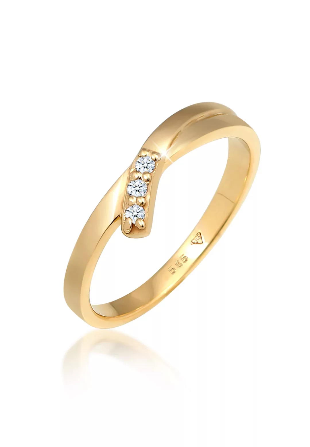 Elli DIAMONDS Verlobungsring "Verlobungsring Diamant (0.04 ct.) 585 Gelbgol günstig online kaufen