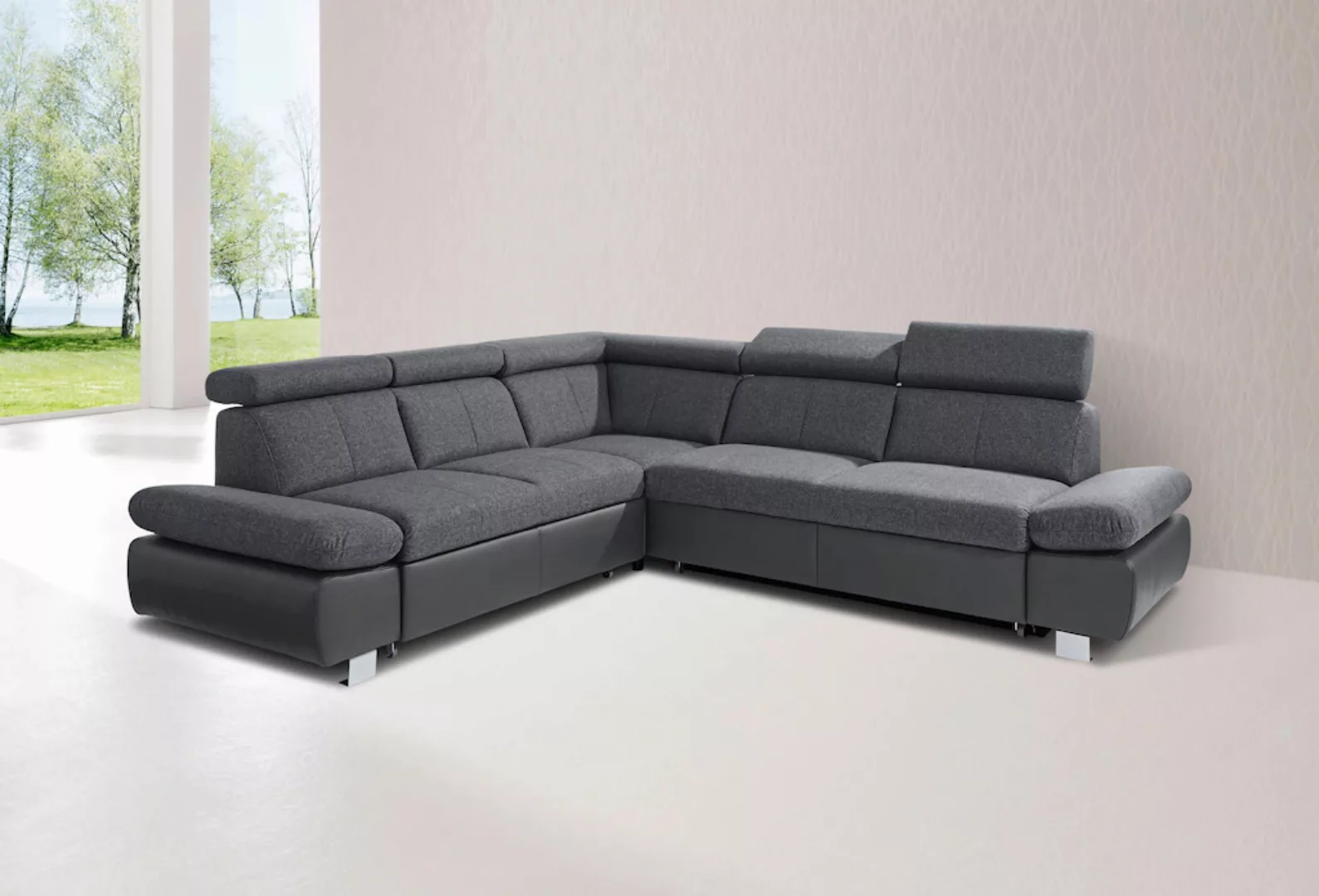 exxpo - sofa fashion Ecksofa "Salerno, klassisch modernes Funktionssofa, ho günstig online kaufen