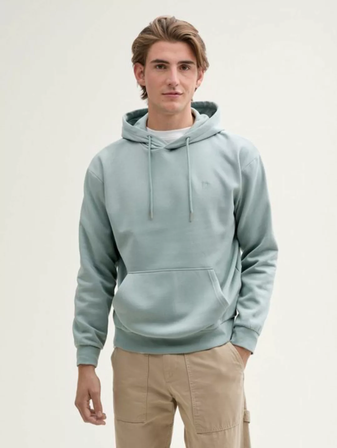 TOM TAILOR Denim Sweatshirt Hoodie Sweatshirt mit Logo-Print günstig online kaufen