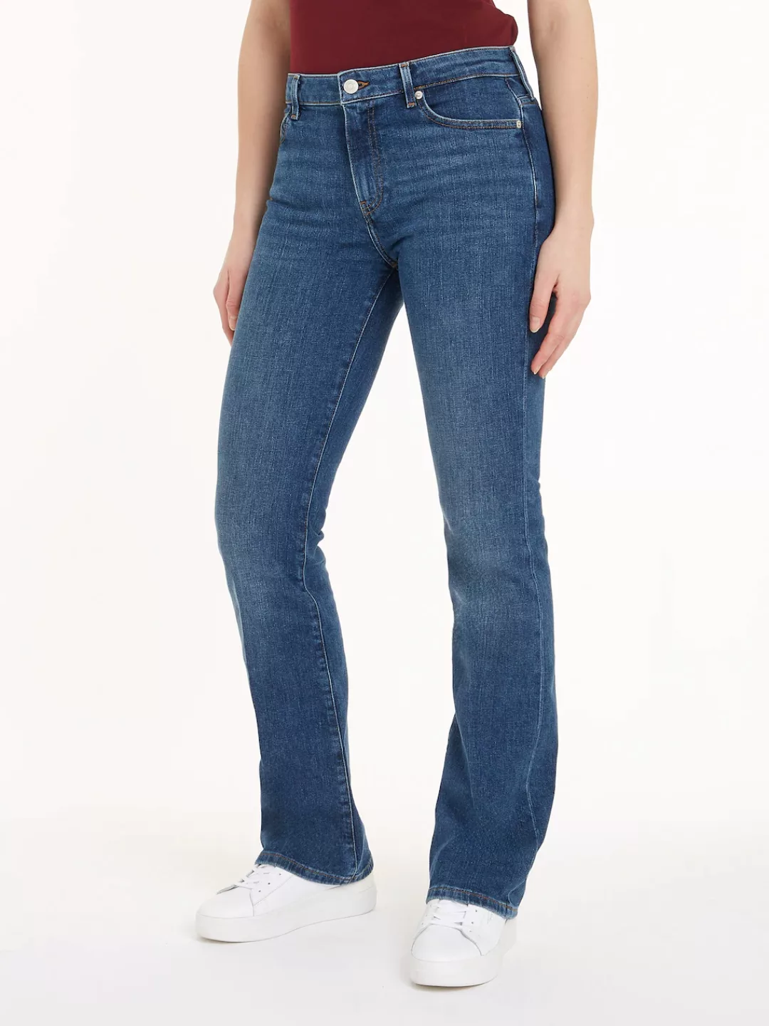 Tommy Hilfiger Bootcut-Jeans "BOOTCUT RW CLER", mit Tommy Hilfiger Logo-Bad günstig online kaufen