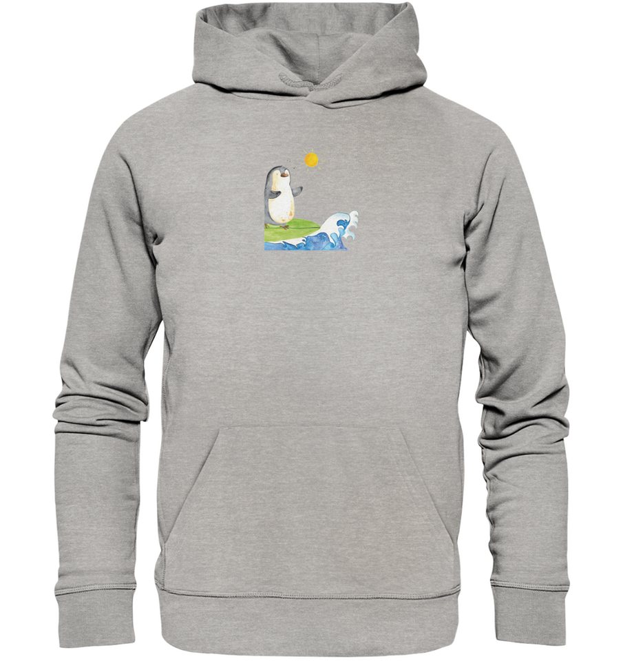 Mr. & Mrs. Panda Hoodie Größe XXL Pinguin Surfer - Heather Grey - Geschenk, günstig online kaufen