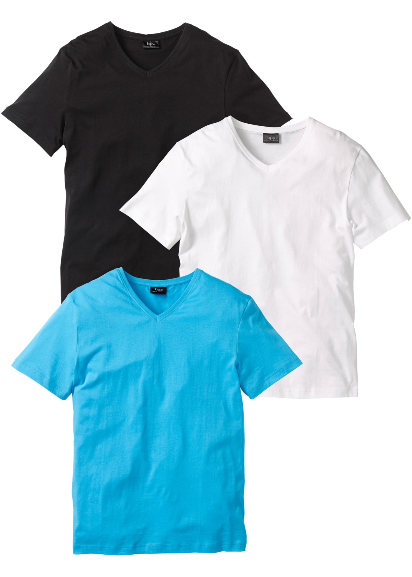 T-Shirt mit V-Ausschnitt (3er Pack) günstig online kaufen
