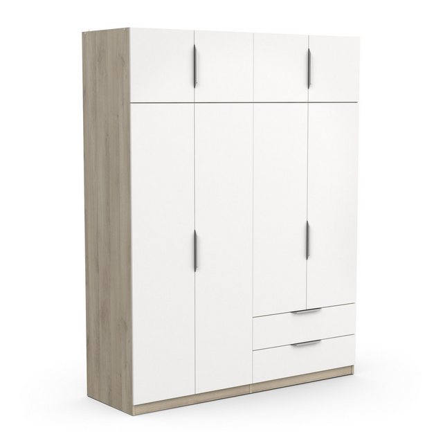 freiraum Drehtürenschrank GHOST in Matt weiß - 157,3x203x51,1cm (BxHxT) günstig online kaufen