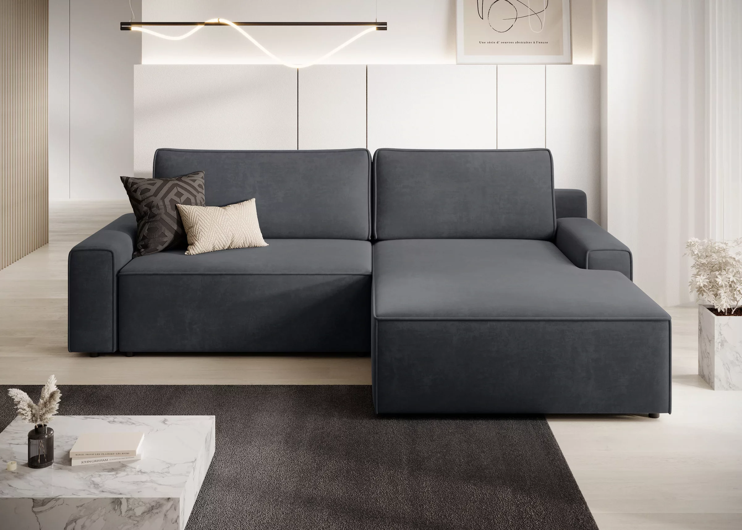 TRENDMANUFAKTUR Ecksofa »Challenge, Schlafsofa mit Bettkasten, Couch in L-F günstig online kaufen