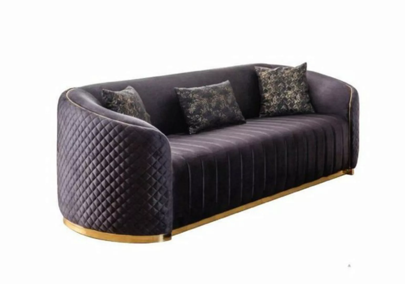 JVmoebel 3-Sitzer Sofa Luxus Wohnzimmer Modern Dreisitzer Möbel schwarz 3 S günstig online kaufen