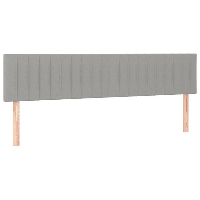 vidaXL Bett, Kopfteile 2 Stk. Hellgrau 90x5x78/88 cm Stoff günstig online kaufen