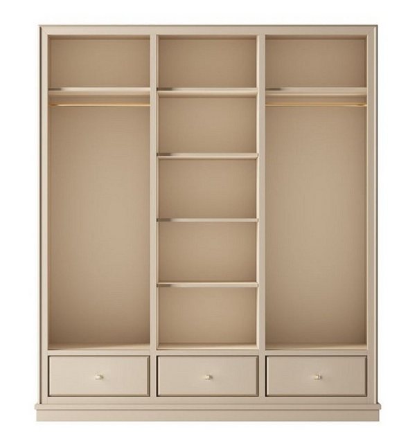 Casa Padrino Kleiderschrank Casa Padrino Luxus Kleiderschrank Beige 200 x 6 günstig online kaufen