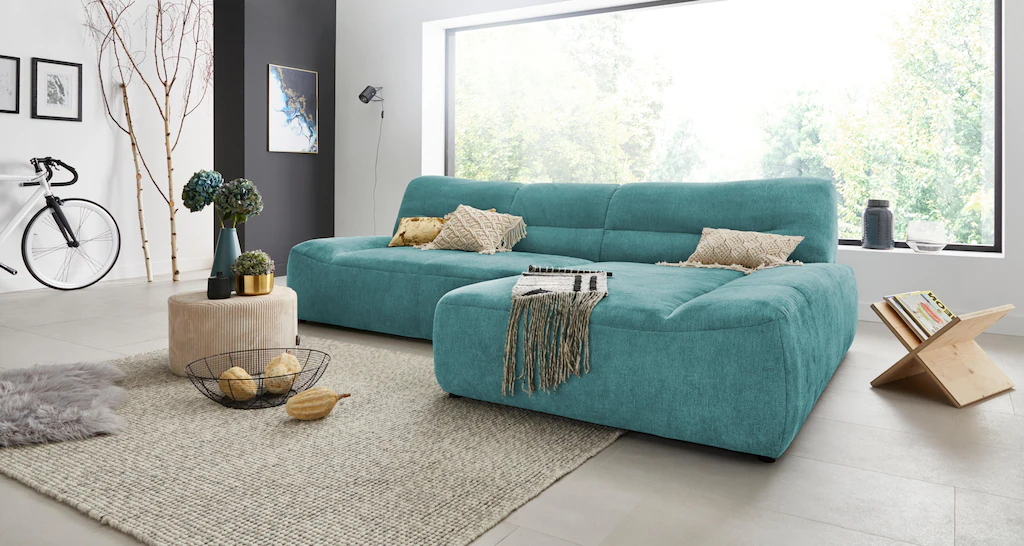 DOMO collection Ecksofa "Cesena moderne Polsterecke mit flachen Armlehnen, günstig online kaufen