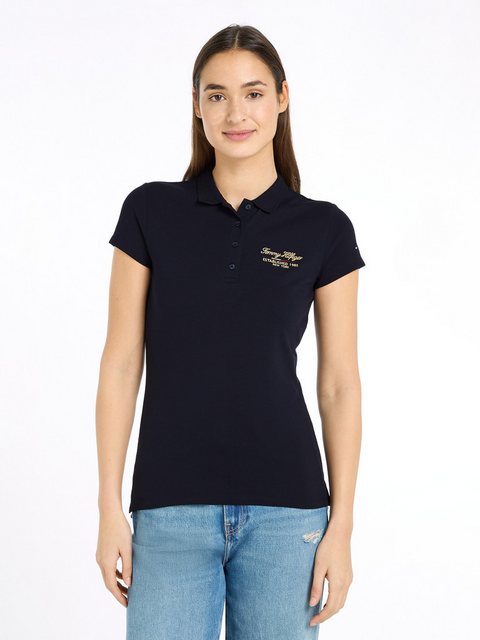 Tommy Hilfiger Poloshirt SLIM SCRIPT GRAPHIC POLO SS mit Tommy Hilfiger Scr günstig online kaufen