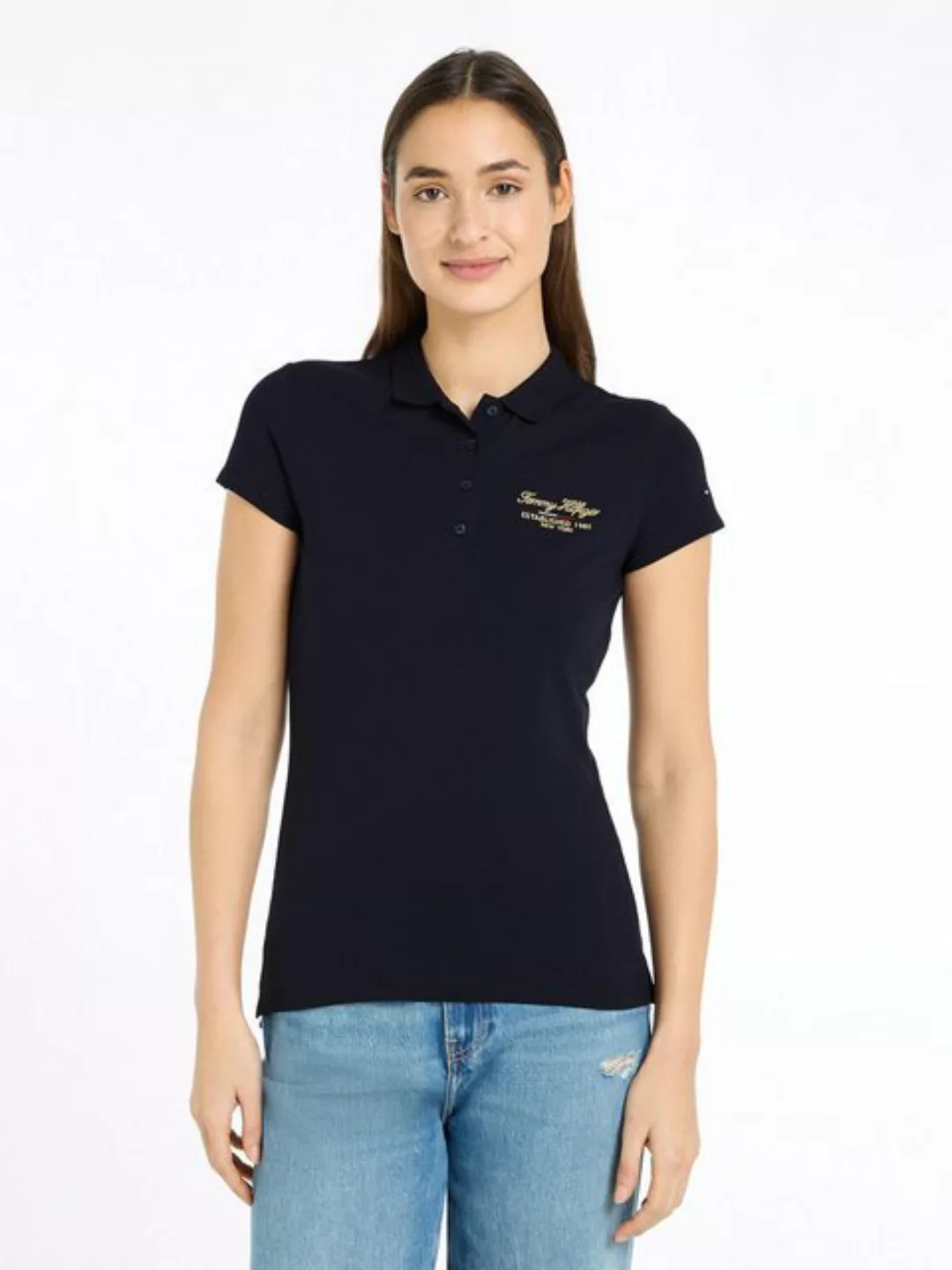 Tommy Hilfiger Poloshirt "SLIM SCRIPT GRAPHIC POLO SS", mit Tommy Hilfiger günstig online kaufen