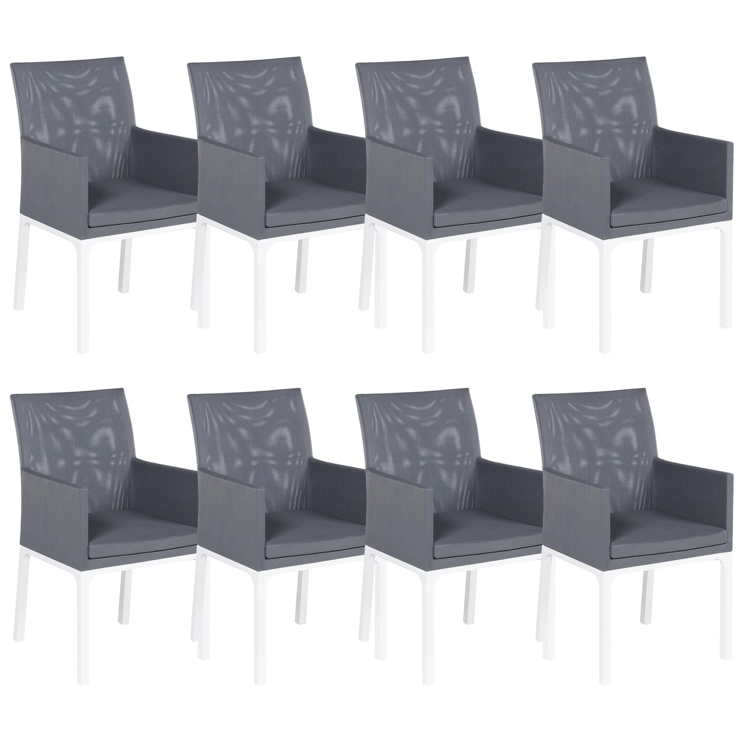 Beliani Gartenstuhl Grau Weiss 62x52x91 günstig online kaufen