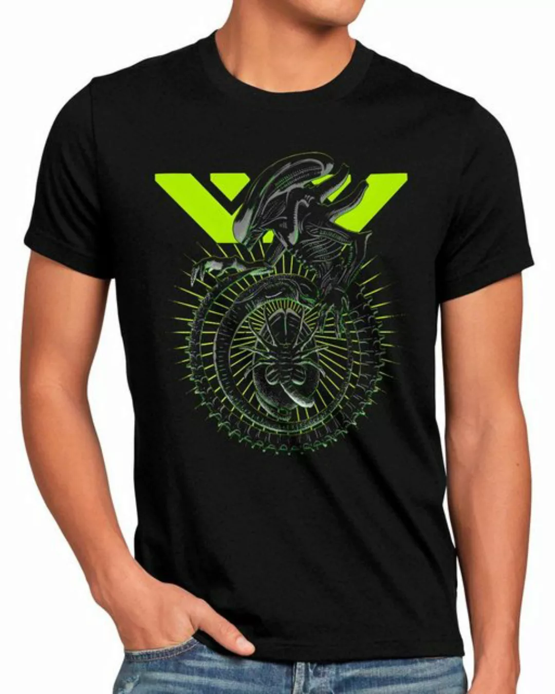 style3 Print-Shirt Herren T-Shirt Xeno Progress xenomorph alien ridley scot günstig online kaufen