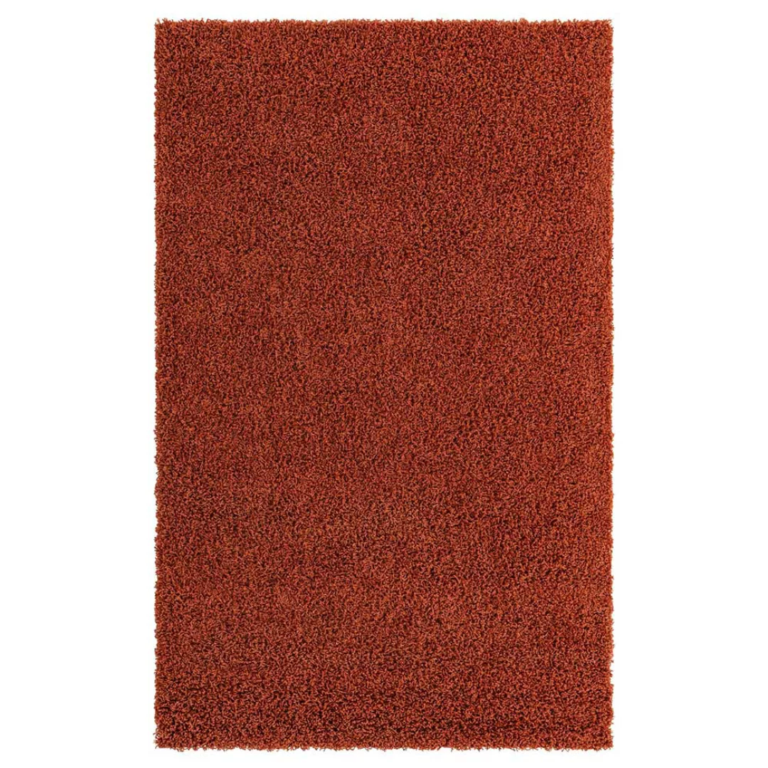 Hochflor Teppich Terracotta viele Größen auch Läufer günstig online kaufen