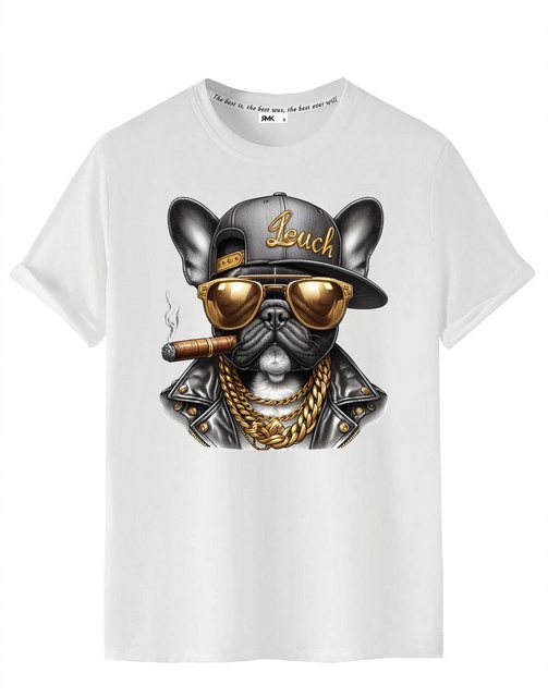 RMK Print-Shirt T-Shirt Herren Shirt Basic (Französische Bulldogge Bully So günstig online kaufen