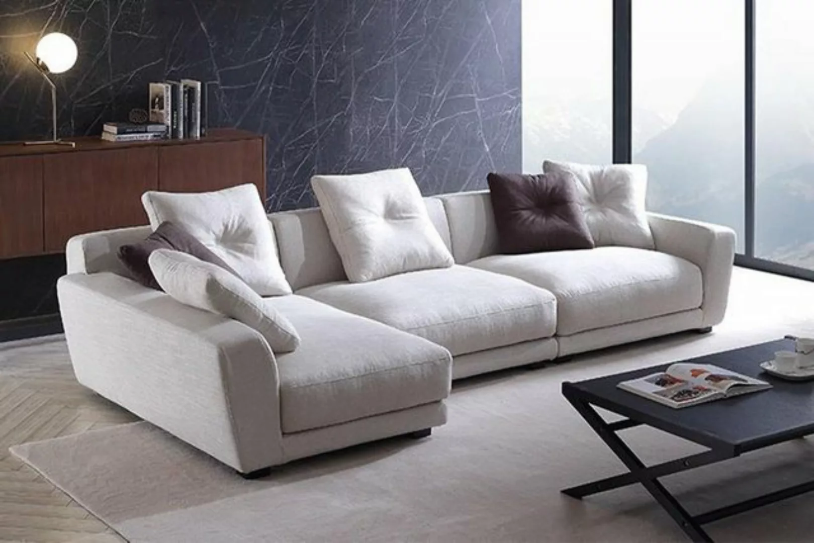 JVmoebel Ecksofa Designer weißes Ecksofa L-Form Couch Polstermöbel Sofa Neu günstig online kaufen