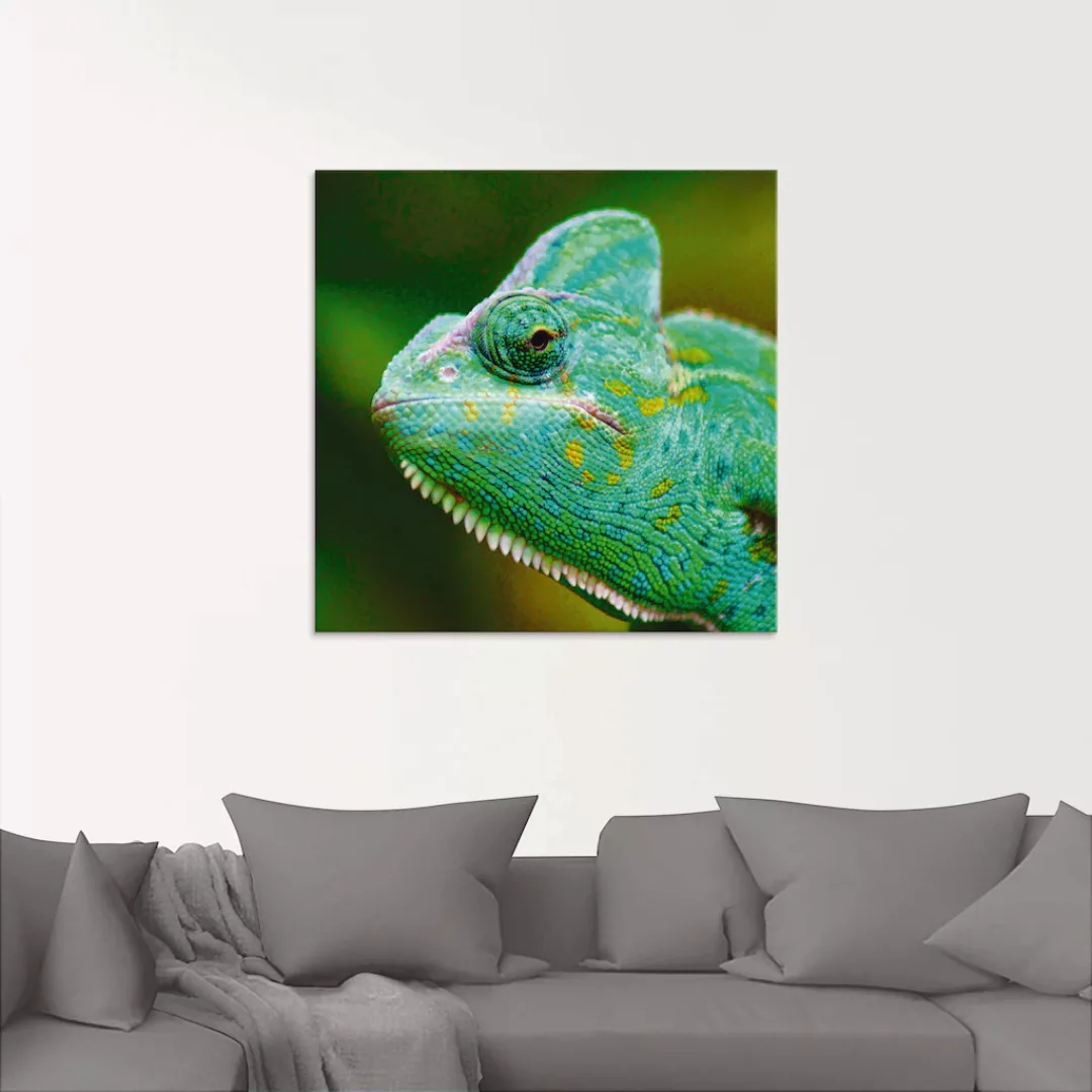 Artland Glasbild "Jemenchamäleon Portrait", Reptilien, (1 St.), in verschie günstig online kaufen