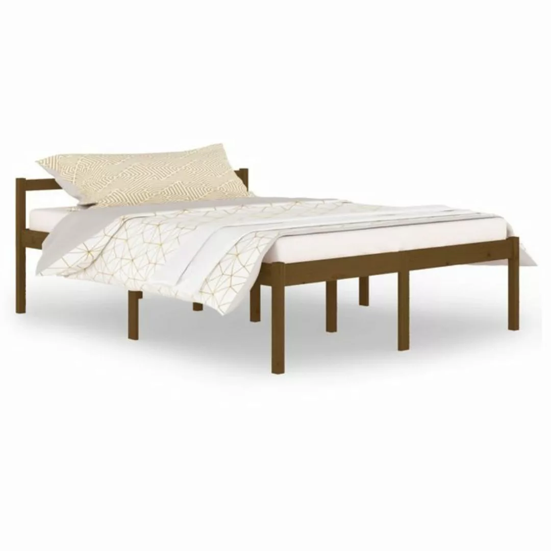 furnicato Bett Seniorenbett Honigbraun 150x200 cm Massivholz Kiefer (1-tlg) günstig online kaufen