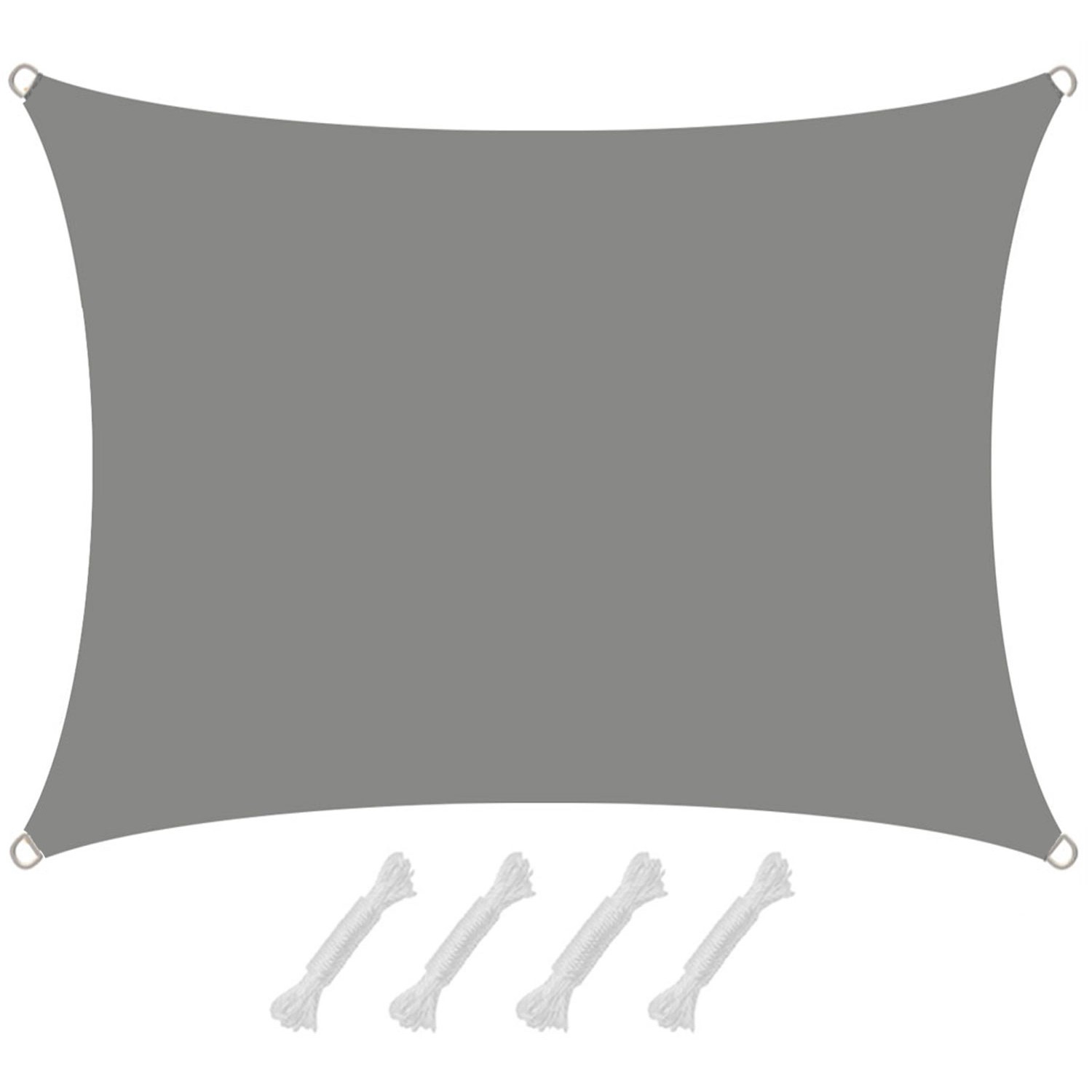 AMANKA Polyester Sonnensegel Wasserdicht - 1,5 x 2 m Rechteckig Grau günstig online kaufen