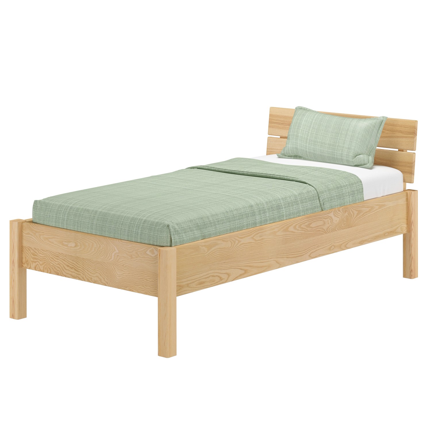 Erst-Holz Bettgestell Metallfrei 90 x 200 Massives Eschenholz Modell 90 günstig online kaufen