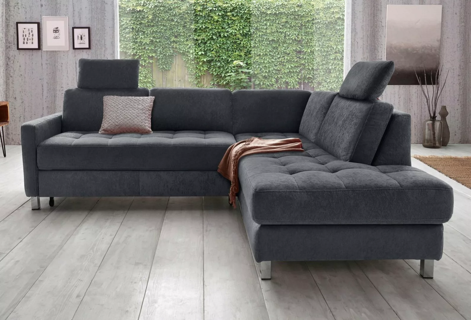 sit&more Ecksofa »Pablo L-Form«, wahlweise mit Bettfunktion und Bettkasten günstig online kaufen