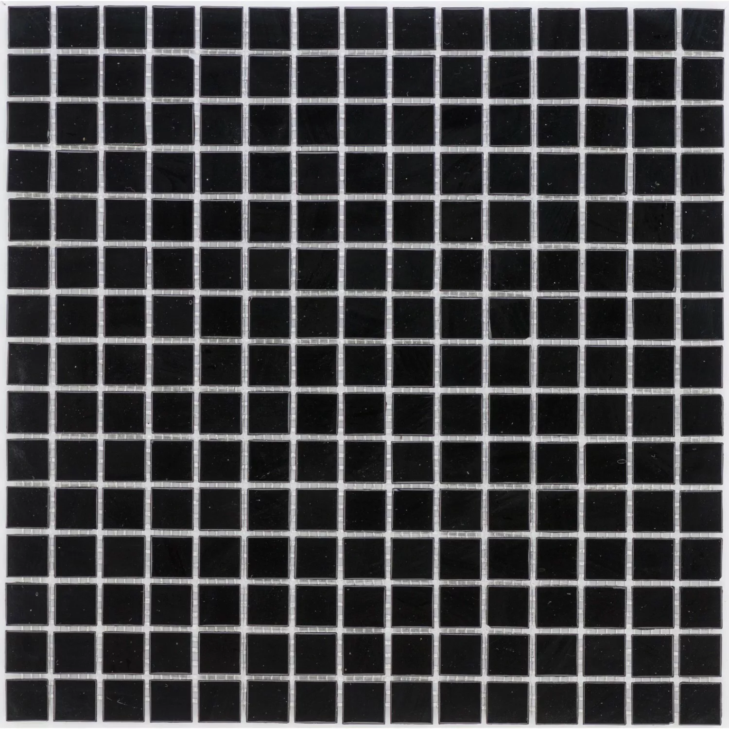 Mosaikmatte Art Glas Schwarz 32,7 cm x 32,7 cm günstig online kaufen