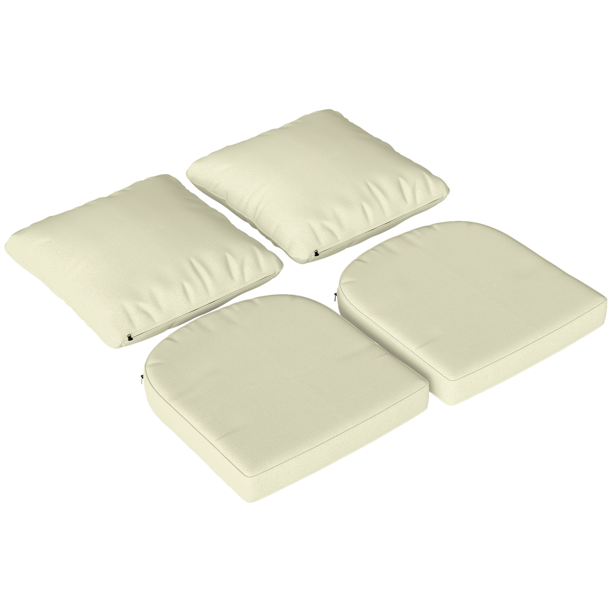 Outsunny Set aus 2 Sitzkissen mit Rückenlehne, bequemes atmungsaktives Sitz günstig online kaufen