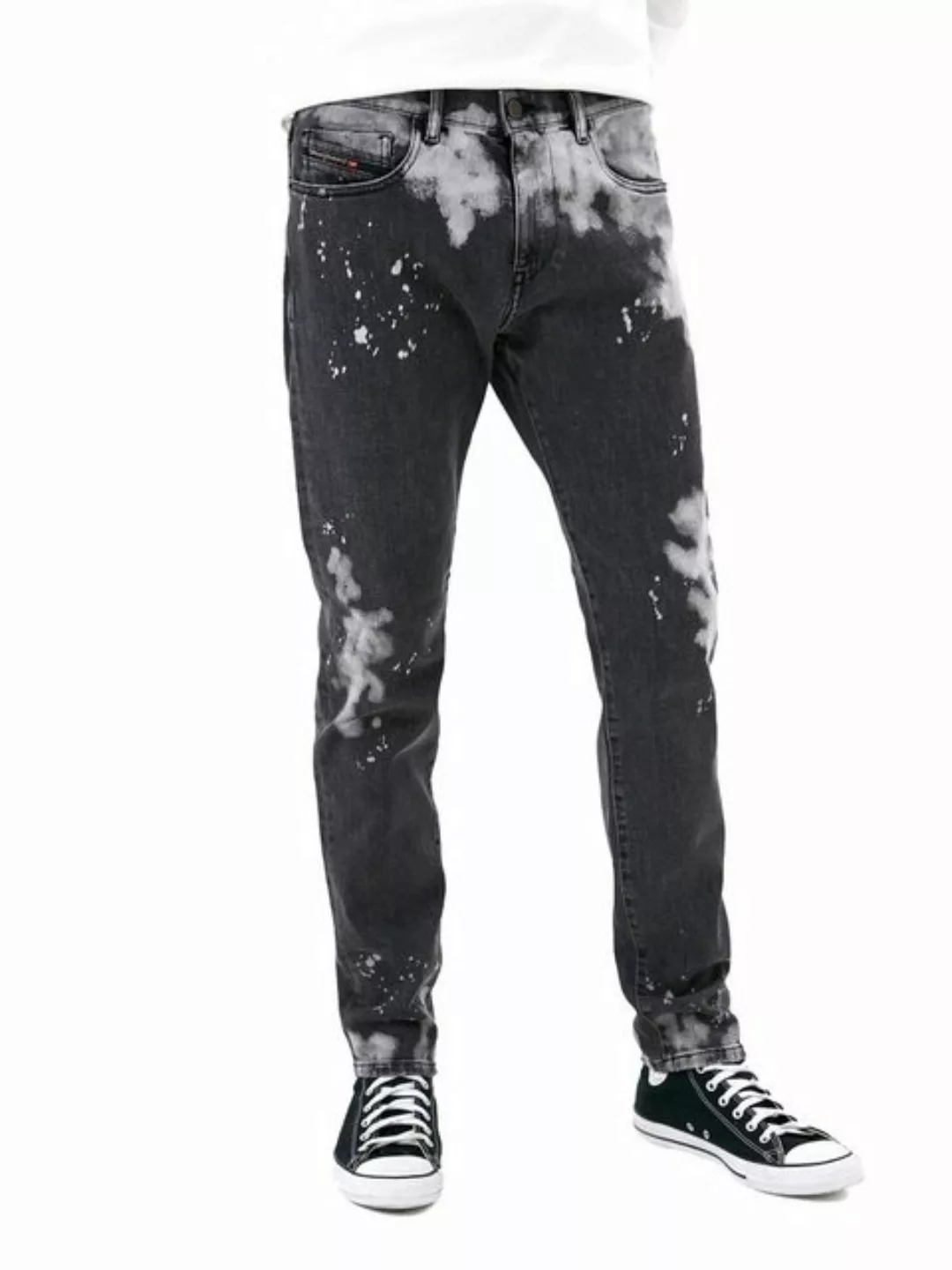 Diesel Slim-fit-Jeans Stretch Hose - Handbemalte Farbflecken - D-Strukt 009 günstig online kaufen