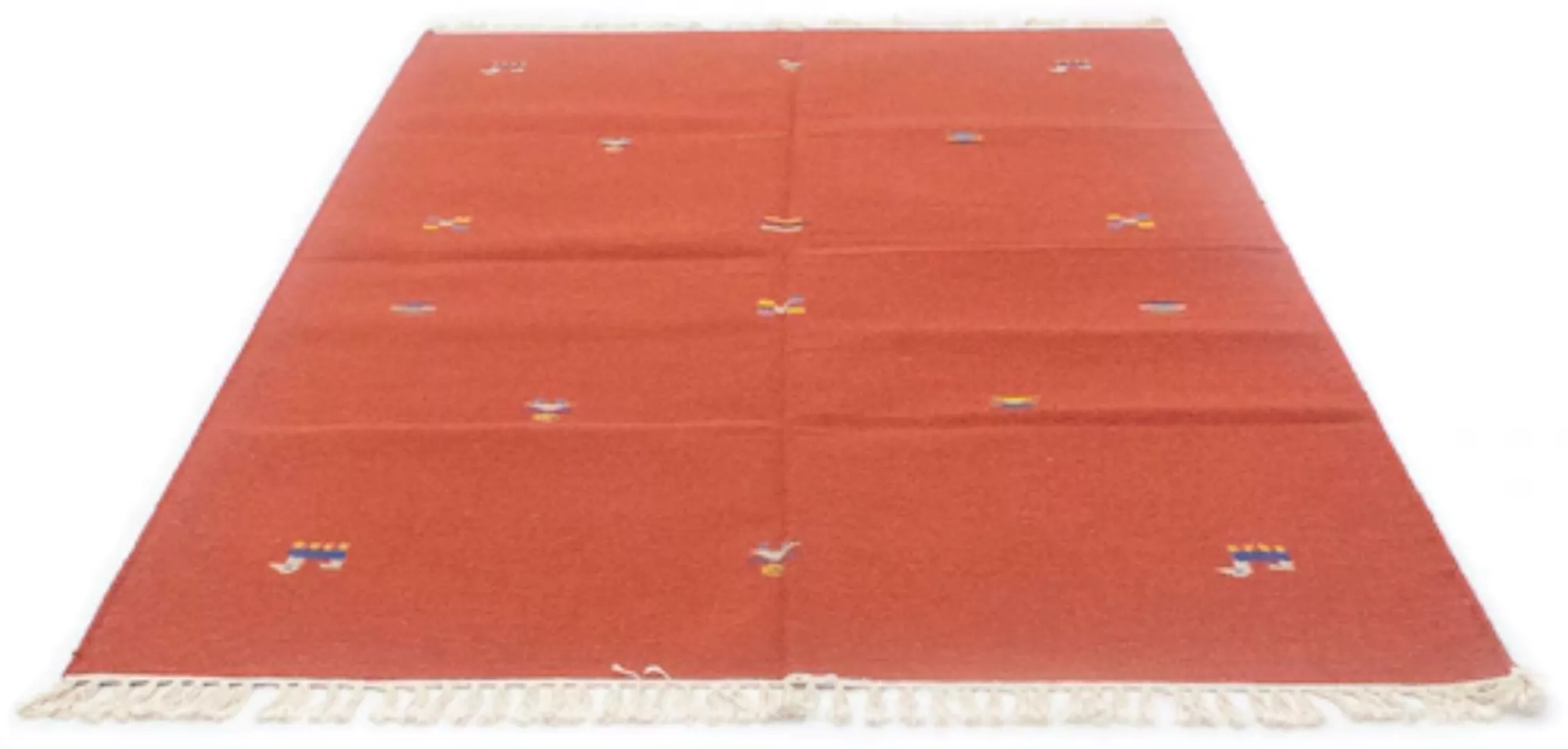 morgenland Wollteppich »Kelim Teppich handgewebt orange«, rechteckig günstig online kaufen