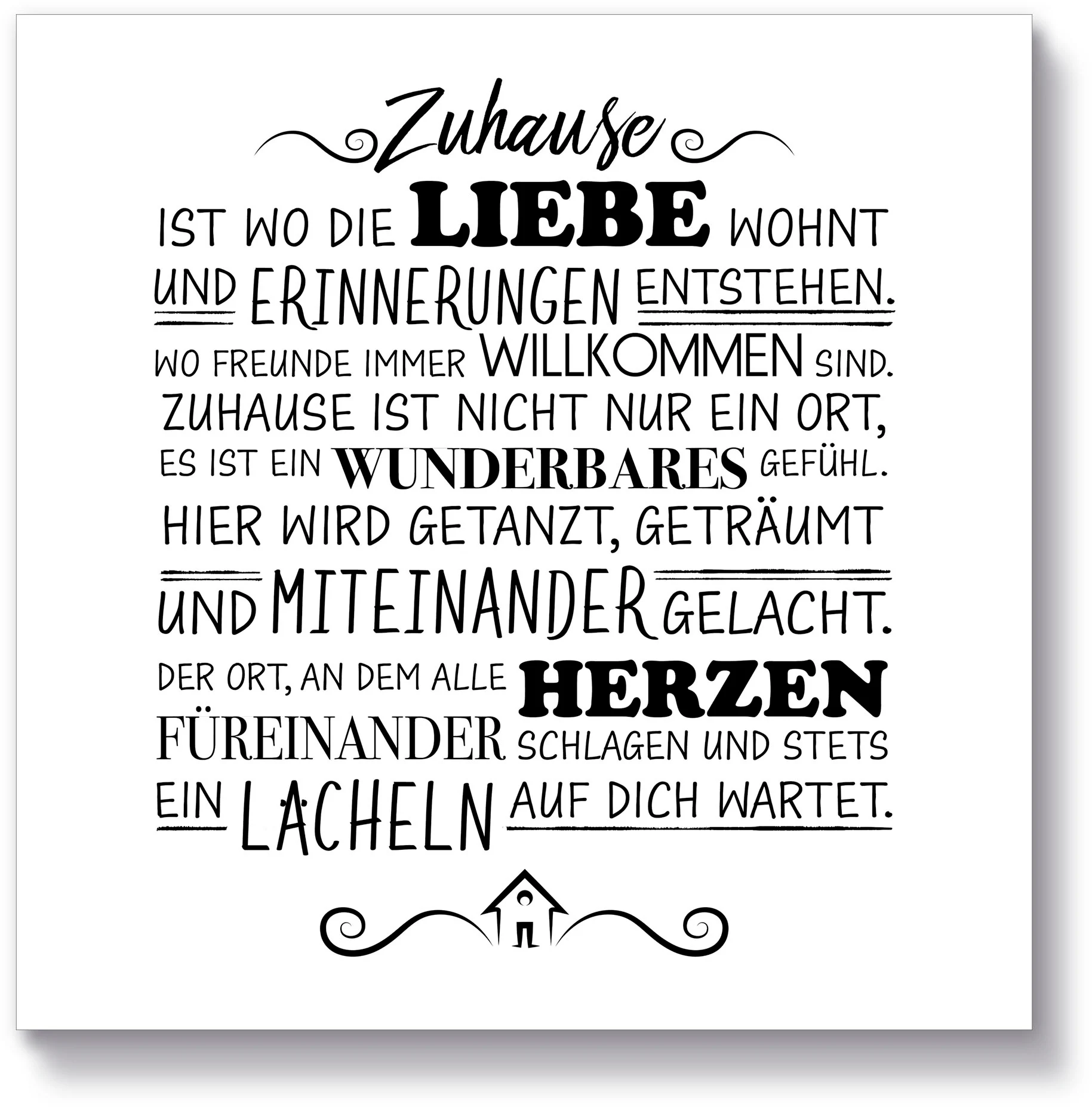 Artland Holzbild "Zuhause I", Sprüche & Texte, (1 St.) günstig online kaufen