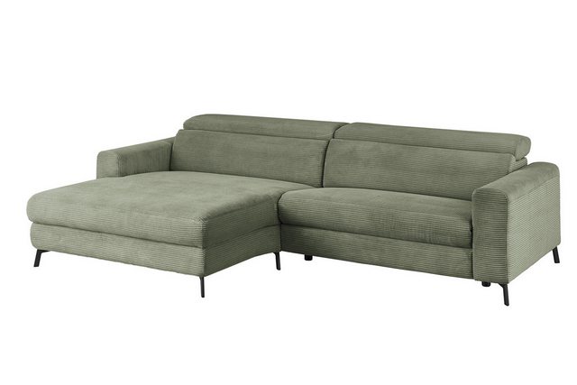 KAWOLA Ecksofa LAISKA, Couch Cord Relaxfunktion verschiedene Farben 282x177 günstig online kaufen