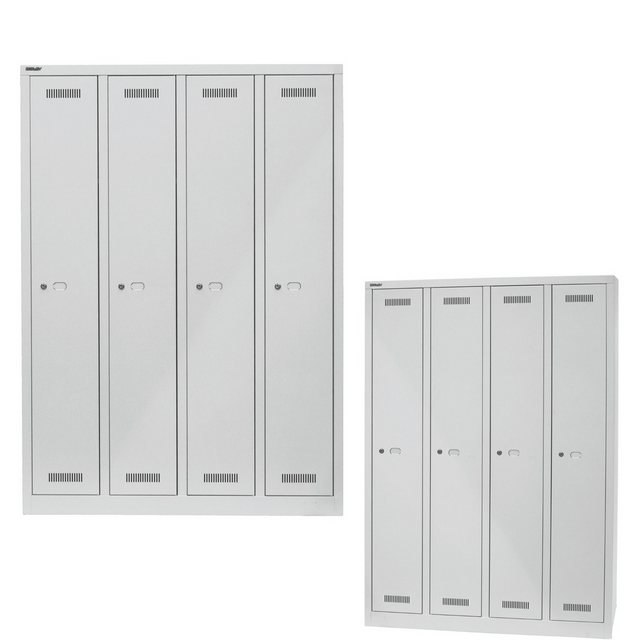 Bisley Spind MonoBloc Garderobenschrank in - Maße: H 170 x B 118 x T 50 cm günstig online kaufen