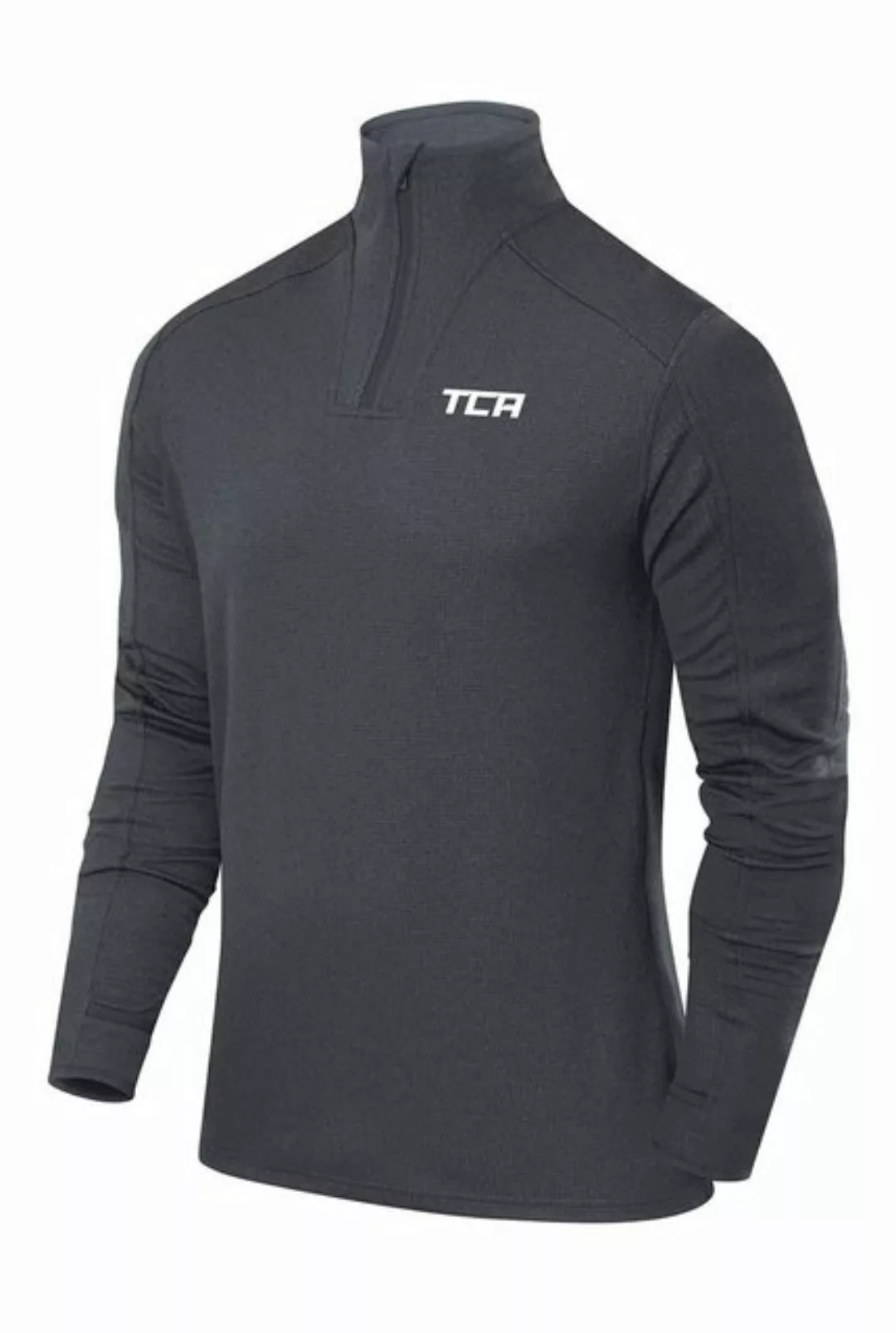 TCA Langarmshirt TCA Herren Cloud Fleece Sporttop - Hellgrau (1-tlg) günstig online kaufen