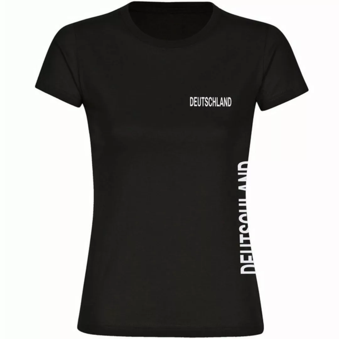 multifanshop T-Shirt Damen Deutschland - Brust & Seite - Frauen günstig online kaufen