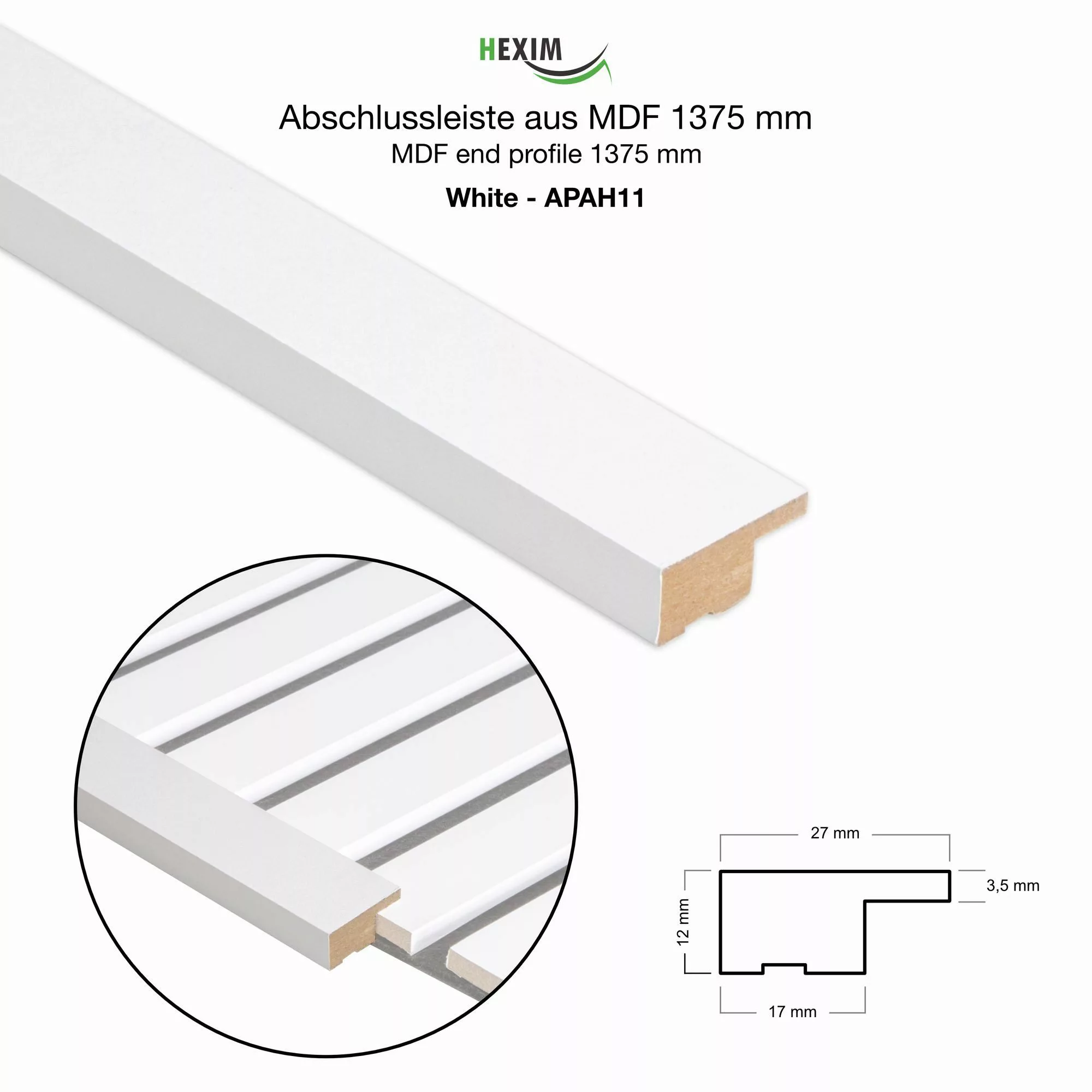 Hexim Wanddekoobjekt APAH11 (Abschlussleiste 137,5x2,7cm passend günstig online kaufen