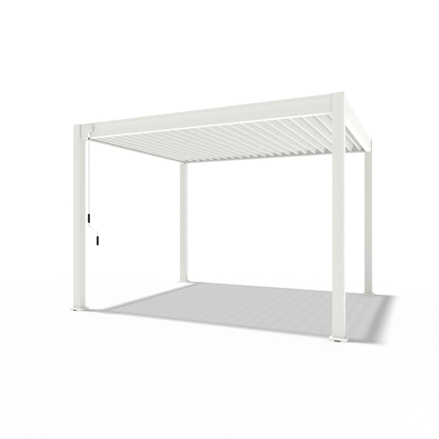 PergoLine Bioklimatische Pergola 3x3,6 M Aluminium Lamellendach in Weiß günstig online kaufen