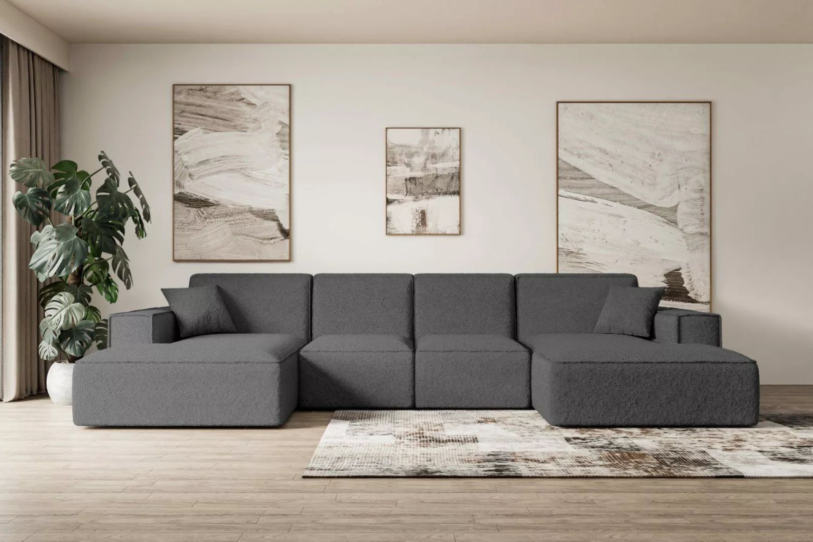 ALTDECOR Wohnlandschaft SIERRA-U-S, Couch mit Schlaffunktion, günstig online kaufen