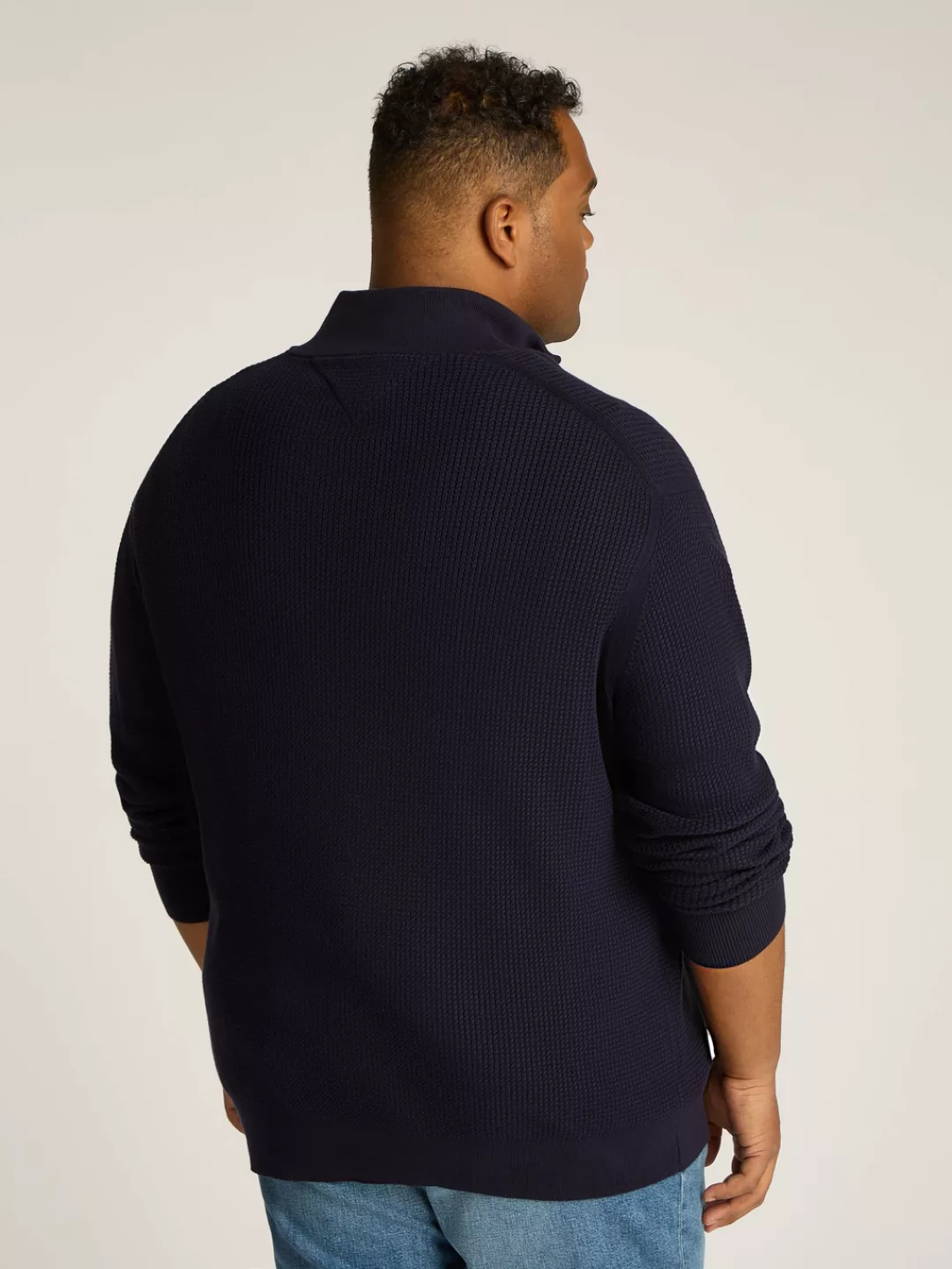 Tommy Hilfiger Big & Tall Stehkragenpullover "BT-STRUCTURE ZIP MOCK-B", in günstig online kaufen